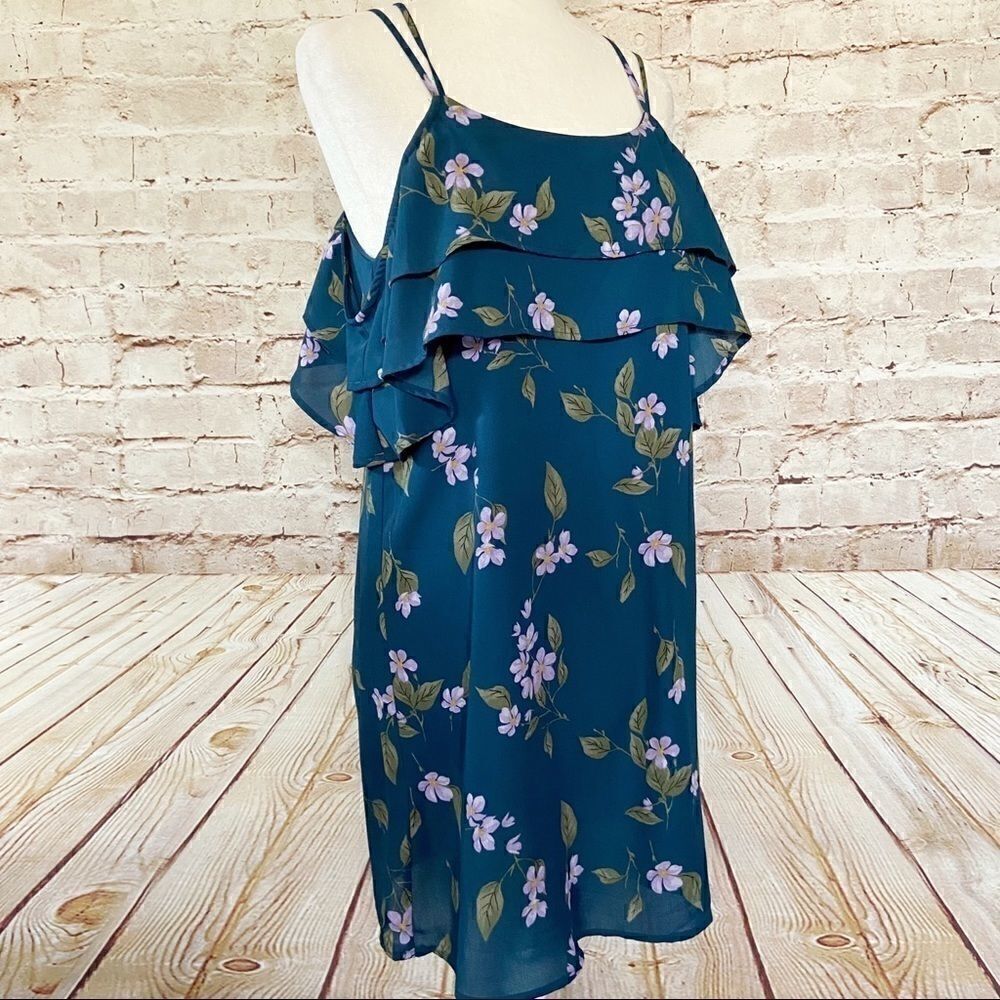 Miami floral chiffon shift dress